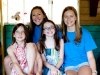 My girls, Emma and Erin, and their camp counselors at Camp Mikell 2011